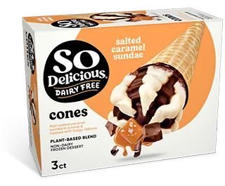 frozen dessert Plant-based Blend Salted Caramel Sundae Cones