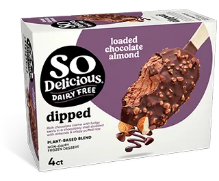 So Delicious Dairy Free Plant-based Blend Loaded Chocolate Almond Dipped Bars