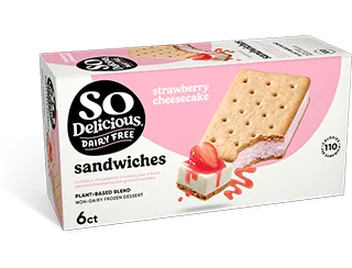 So Delicious Dairy Free Plant-based Blend Strawberry Cheesecake Dessert Sandwich