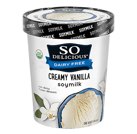 Creamy Vanilla Soymilk Frozen Dessert