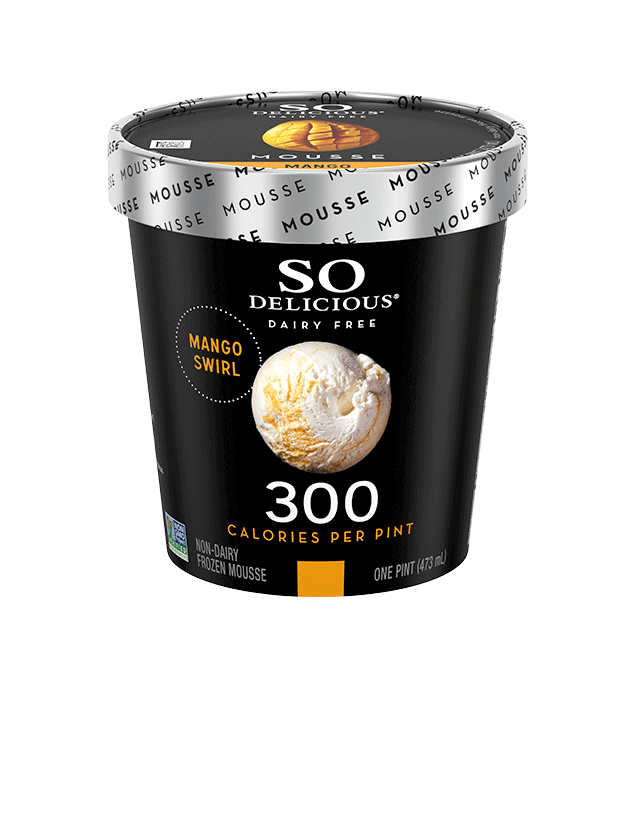 Coconutmilk Mango Swirl Mousse