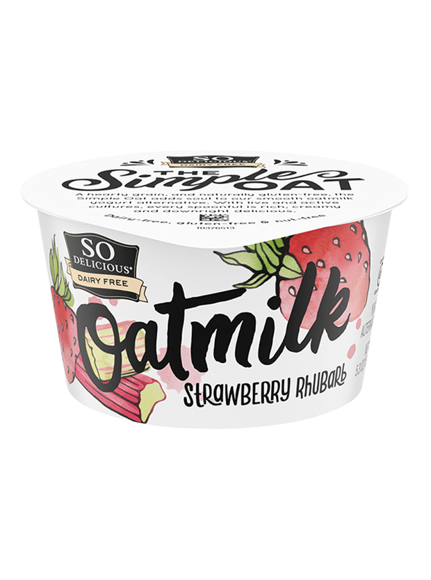 Strawberry Rhubarb Oatmilk Yogurt