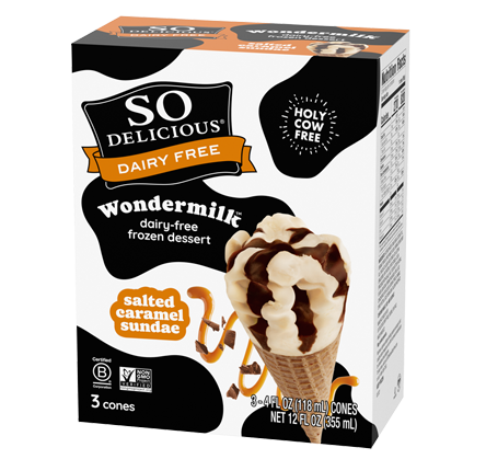 Salted Caramel Sundae Wondermilk Frozen Dessert Cone