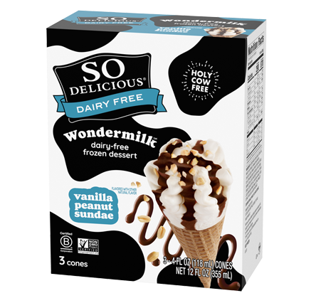 Wondermilk Vanilla Peanut Sundae Cone