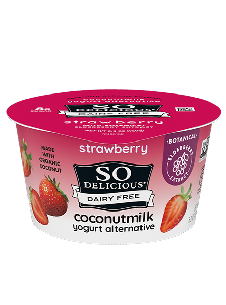 Strawberry With Elderberry Extract Coconutmilk Yogurt