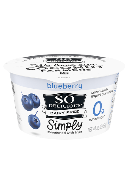 No added sugar blueberry yogurt alternative from So Delicious Dairy-Free