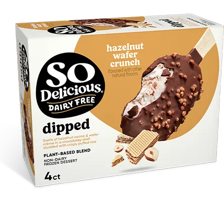 So Delicious Dairy Free Wondermilk Hazelnut Wafer Crunch Dipped Bars