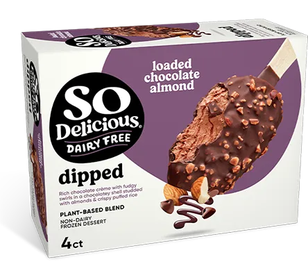 So Delicious Dairy Free Wondermilk Loaded Chocolate Almond Dipped Bars