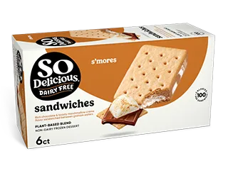 So Delicious Dairy Free Wondermilk Blend Smores Dessert Sandwich