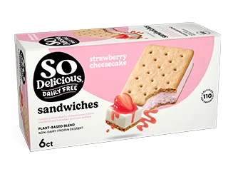 So Delicious Dairy Free Wondermilk Strawberry Cheesecake Dessert Sandwich